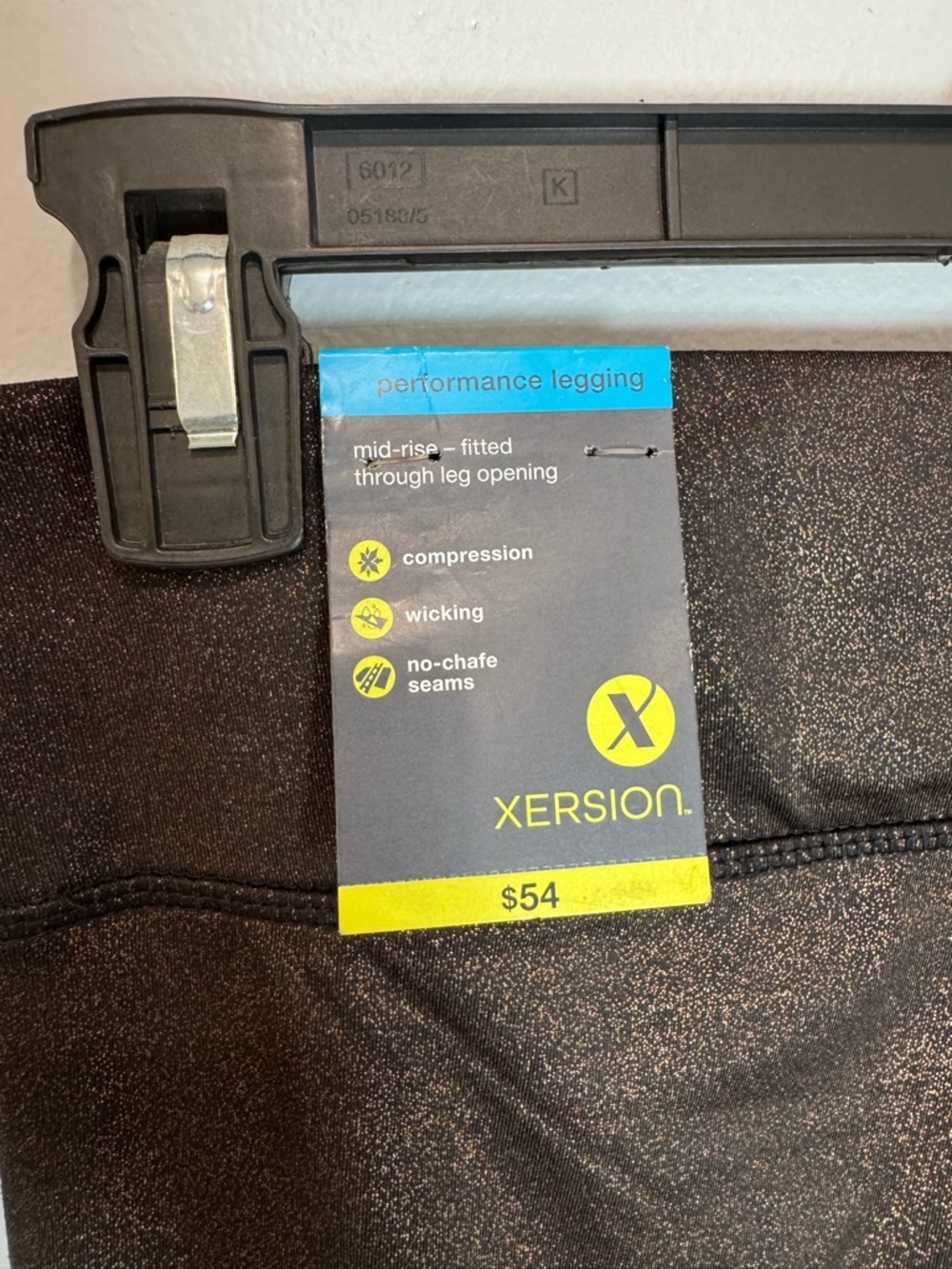 Xersion Performance Legging Mid-rise-fitted Jet Black Glitter Medium-Women's-NWT - Picture 3 of 12